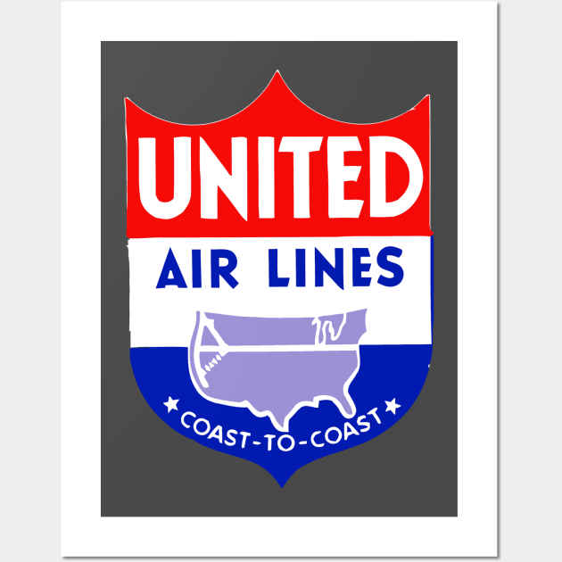 Retro United Airlines Wall Art by Music City Collectibles